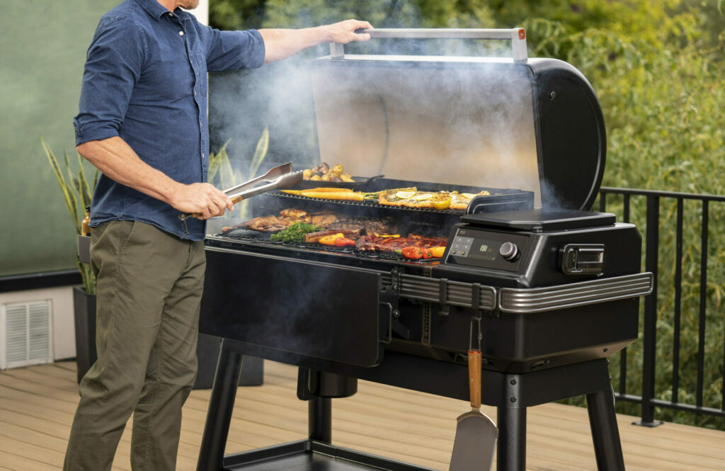 https://www.cookoutnews.com/wp-content/uploads/2023/02/New-Traeger-Ironwood-with-Food-1024x665.jpg