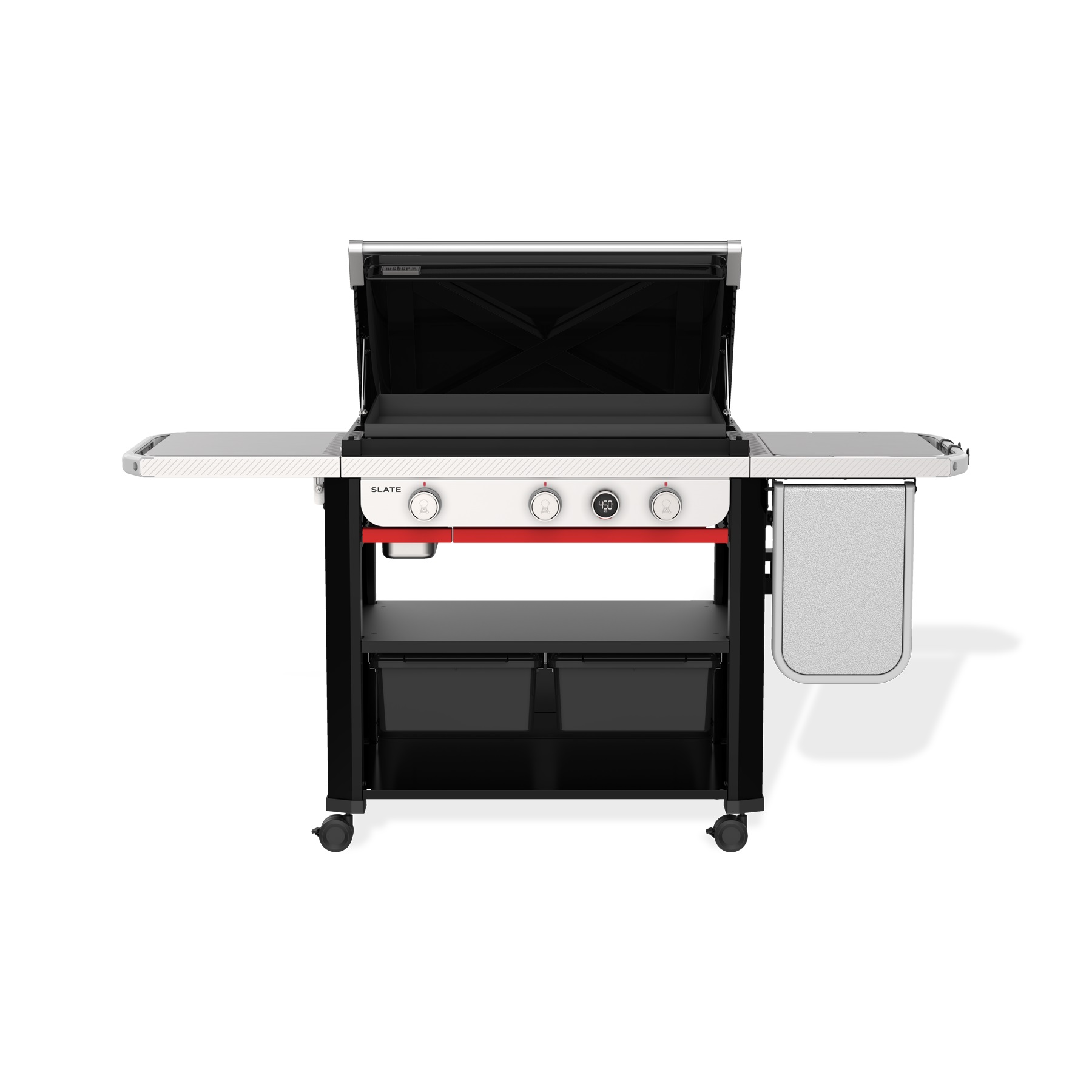 Weber Launches A Pre Seasoned Griddle Called Slate Rust Resistant   Weber Slate 30 Inch Griddle With Extending Side Table 