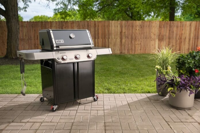 Weber Genesis Gas Grill on a Patio