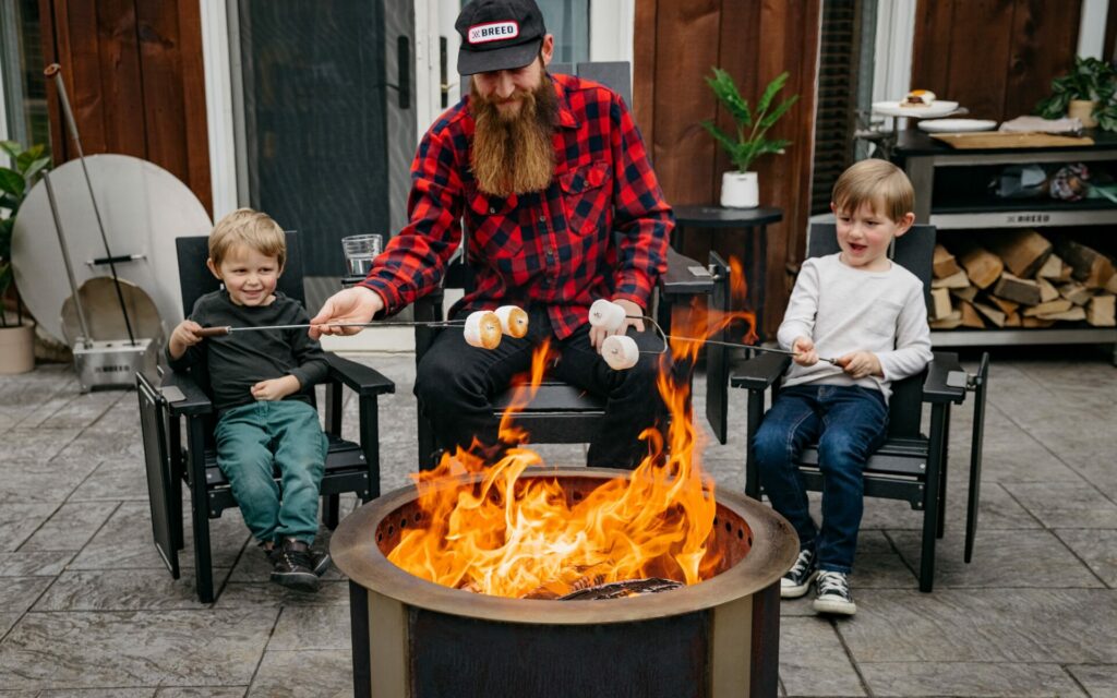 Roasting Marshmallows on a Breeo Smokeless Fire Pit
