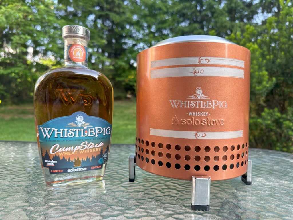WhistlePig x Solo Stove CampStock Whiskey and Mesa XL