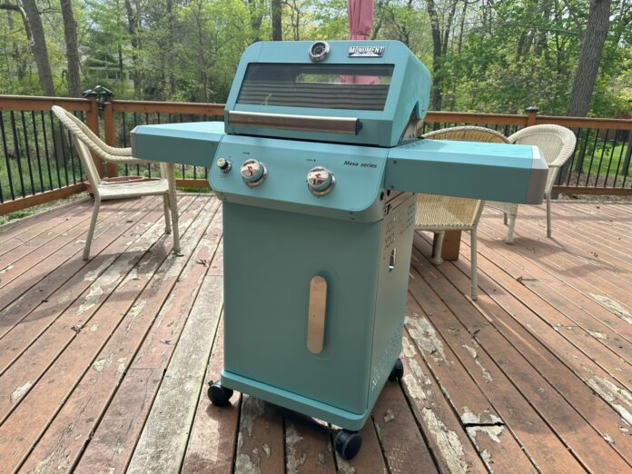 Monument Mesa 2-Burner Gas Grill on a Deck