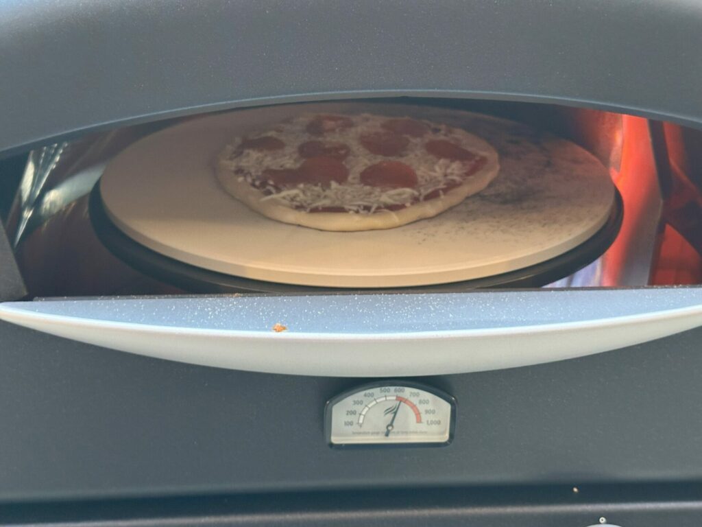 Pizza Cooking in a Blackstone Pizza Oven