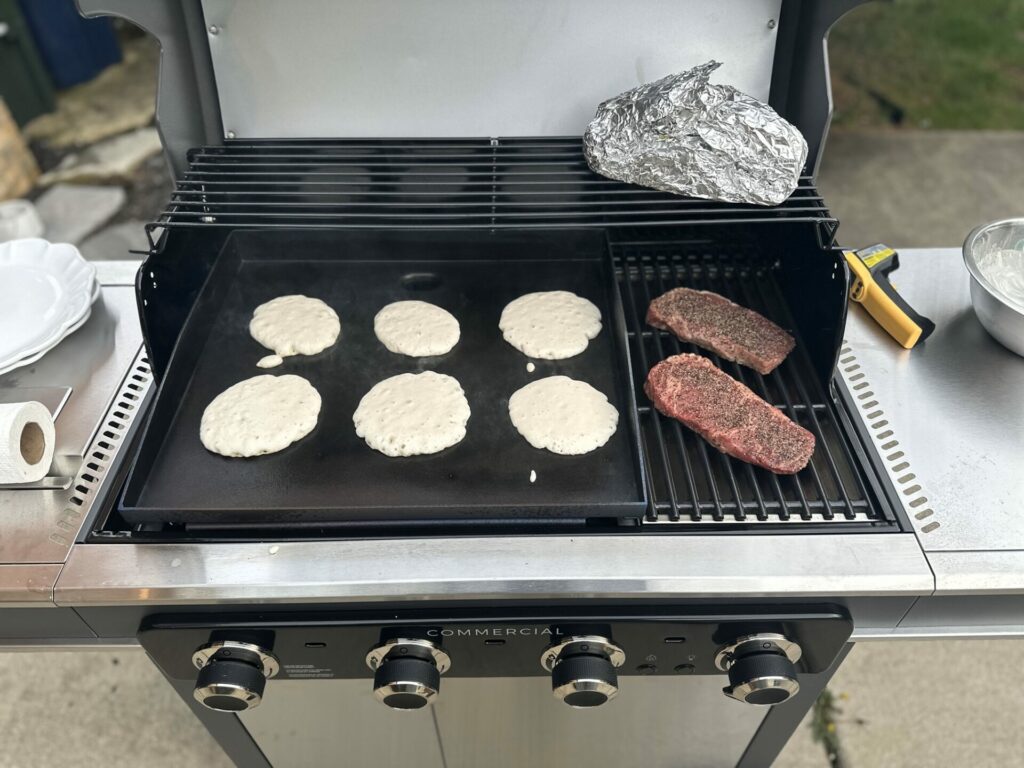 Charbroil Commercial Series Gas Grill and Griddle - Pancakes and Steaks