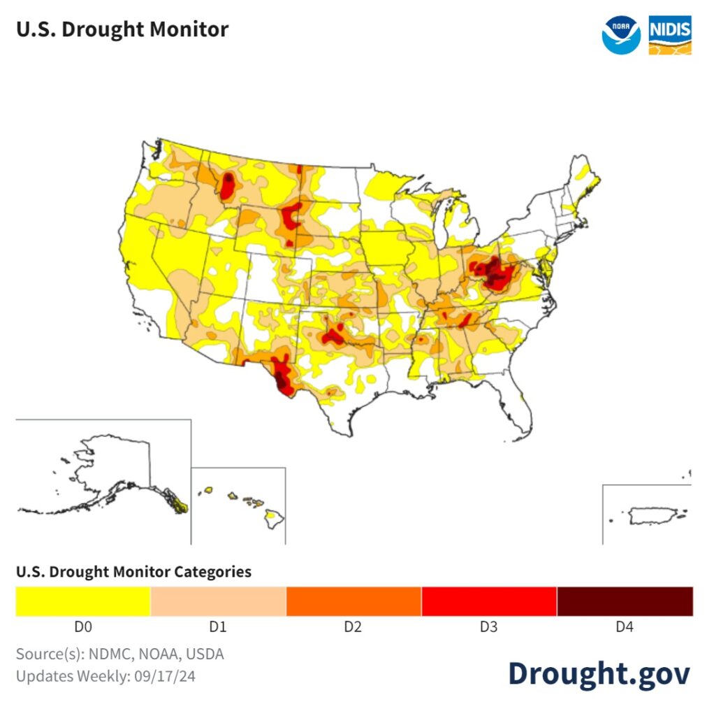 US Drought Monitor - Whole USA