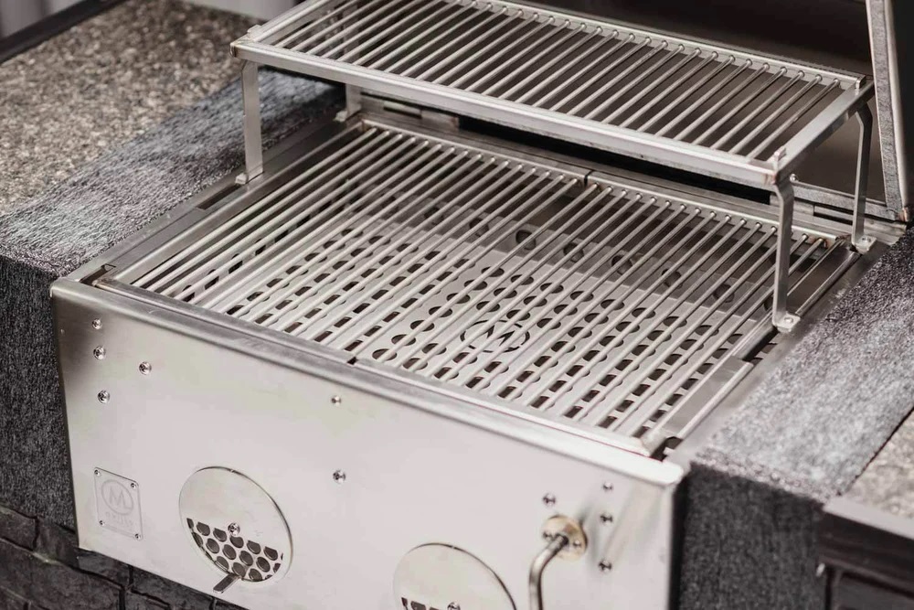 M Grills B24 Built-In Charcoal Grill - Roller Grates