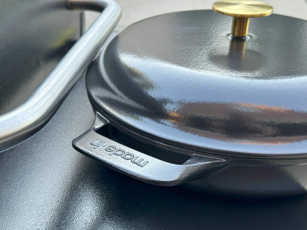 Traeger x Made In Enameled Cast Iron Braiser Side View