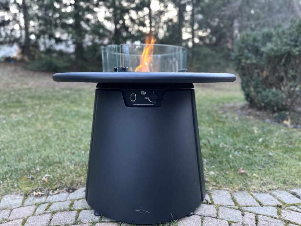 TIKI Gas Fire Pit with Table and Glass Surround - Lower