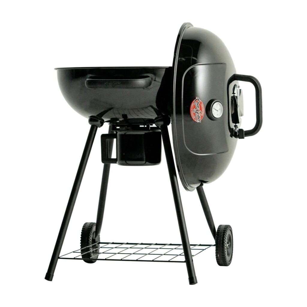 Char-Griller Charcoal Kettle with Lid Open