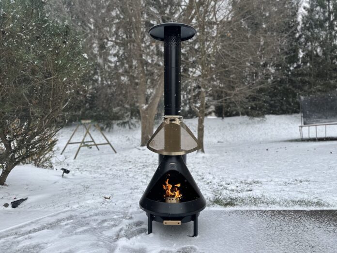 TIKI Chiminea Outdoor Fireplace Pellet Fire