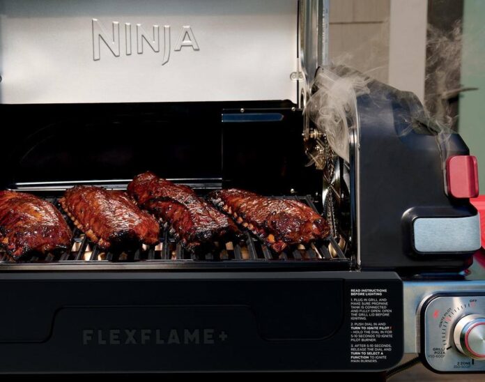 Ninja FlexFlame Grill Smoking Ribs