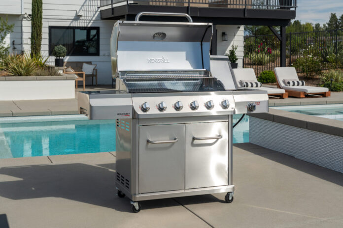 Nexgrill Gourmet Pro Looking Hot in Front of a Pool